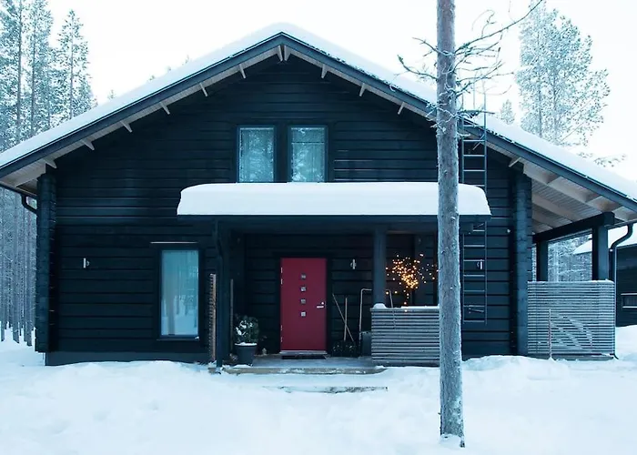 Log-House At Pyhaetunturi Ski Resort.