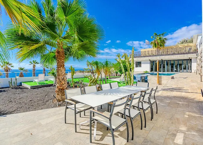 Villa CACTUS Tenerife sud piscine chauffée 10 personnes Costa Adeje 