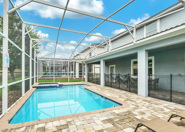 Villa At Champions Gate Resort In Orlando Near Theme Parks With Private Pool, Spa & Movie Theater
