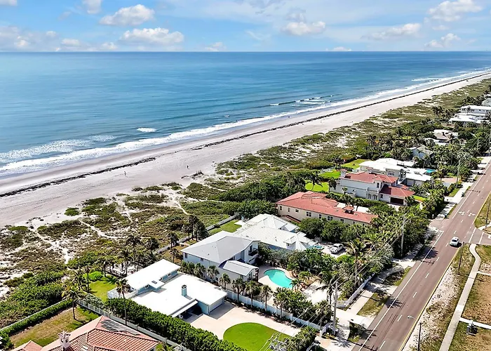 Direct Beachfront Villa With Private Mini-Golf, Fire & Spacex Launch Views