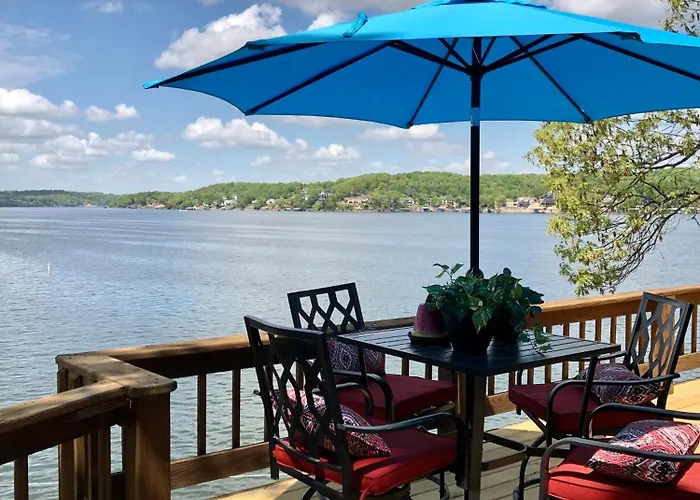 House On The Water Lake Of The Ozarks Mo Big Deck Swim Dock