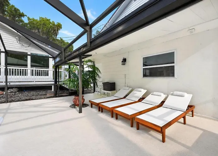 Lakefront Dora Lake Pool Home Private Dock & Golf Cart