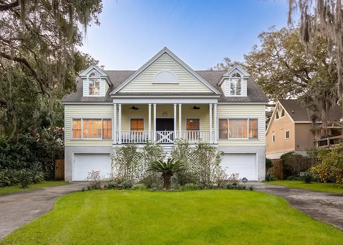 Rockaway Beach - Luxury St Simons Island Rental With Private Pool Near Pier Village