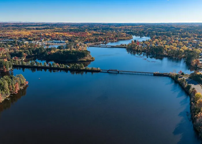 Bridge Inn Tomahawk - Room 107, 2 Queen Beds, Pet Friendly, Laminate Wood Flooring , Walkout, River View